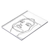 Minimalistische Face Line Art Notebook Notizblock (Linke Seite)