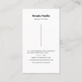 Minimalistische Face Logo Haare Schönheit Make-Neu Visitenkarte (Rückseite)