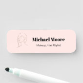 Minimalistische Face Logo Haare Schönheit Makeup P Namensschild (Beispiel)