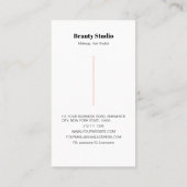 Minimalistische Face Logo Haare Schönheit Makeup P Visitenkarte (Rückseite)