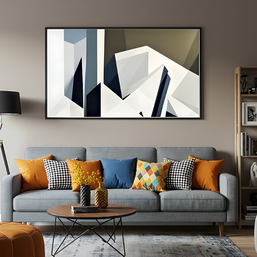 Minimalistische facettierte Geometrie Poster