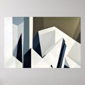 Minimalistische facettierte Geometrie Poster (Vorne)