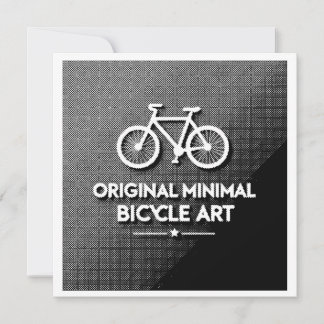Minimalistische Fahrrad-Kunst Einladung