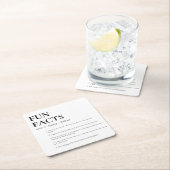 Minimalistische Fakten zum Hochzeitsspass Rechteckiger Pappuntersetzer (Vor Ort)