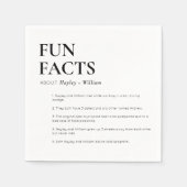 Minimalistische Fakten zum Hochzeitsspass Serviette (Vorderseite)