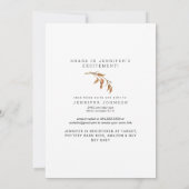 Minimalistische Fall Foliage Foto Virtual Baby Dus Einladung (Rückseite)