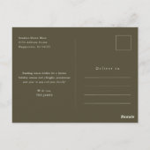 Minimalistische Familie Vier Fotos glücklicher Url Postkarte (Rückseite)