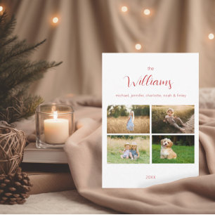 Minimalistische Familien-Foto-Raster Weihnachten