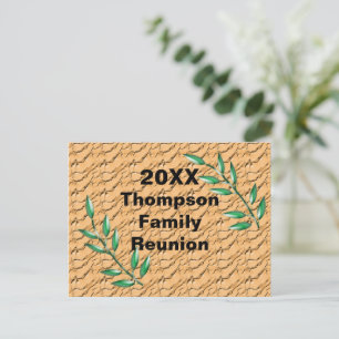 Minimalistische Familienzusammenkunft-Einladung Postkarte