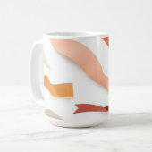 Minimalistische Farbbandabbildungen Kaffeetasse (Vorderseite Links)