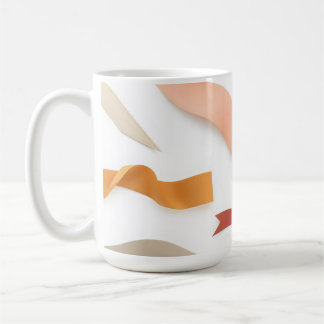 Minimalistische Farbbandabbildungen Kaffeetasse