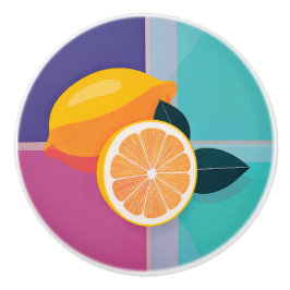 Minimalistische Farbblockleuchten Keramikknauf