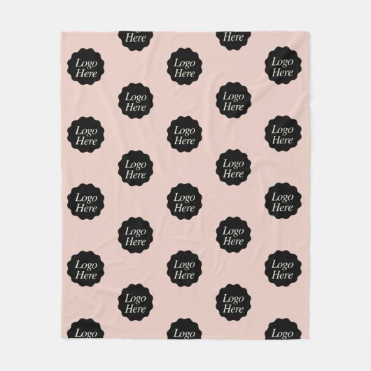 Minimalistische Farbe des Firmenlogos Fleecedecke (Vorderseite)