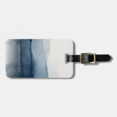 Minimalistische Farbe Gepäckanhänger mit Ledergurt (Vorderseite horizontal)