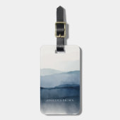 Minimalistische Farbe Gepäckanhänger mit Ledergurt (Vorderseite vertikal)