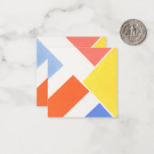 Minimalistische Farben Mitteilungskarte (Vorderseite/Rückseite Beispiel)