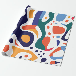 Minimalistische farbenfrohe abstrakte geschenkpapier