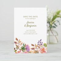 Minimalistische farbenfrohe Blume Hochzeit