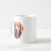 Minimalistische, farbenfrohe Hündin Lebhafter Pop  Kaffeetasse (Vorderseite Links)