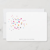 Minimalistische, farbenfrohe Kinderdusche Einladun Einladung (Rückseite)