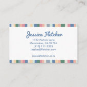 Minimalistische, farbenfrohe Streifen Visitenkarte (Rückseite)