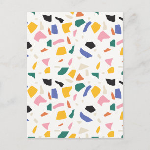 Minimalistische, farbige geometrische feiertagspostkarte
