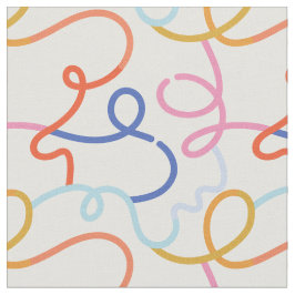 Minimalistische farbige Linienstriche Stoff