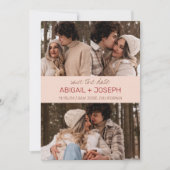 Minimalistische Farbstreifenkarte Save the Date (Vorderseite)