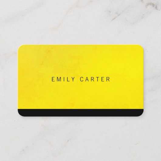 Minimalistische Farbtextur und Schwarze Trim Visitenkarte (Vorderseite)