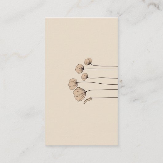 Minimalistische Farbton-Blume QR-Code-UAWG Begleitkarte (Rückseite)