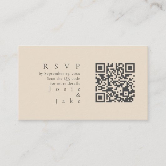 Minimalistische Farbton-Blume QR-Code-UAWG Begleitkarte (Vorderseite)