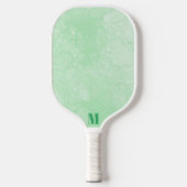 Minimalistische Farbton Grün/Weiß Moderne Monogram Pickleball Schläger (Vorderseite)