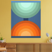 Minimalistische Farbtöne Abstrakter geometrischer  Leinwanddruck (Insitu (Wohnzimmer))