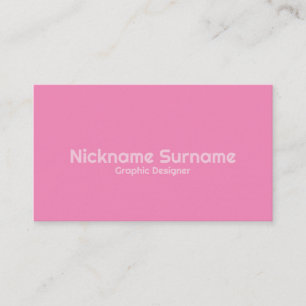 Minimalistische Farbtöne von rosa Elegant Einfach Visitenkarte