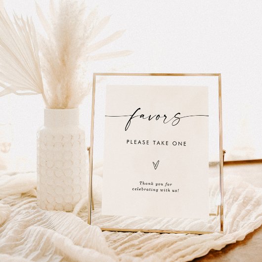 Minimalistische Favoriten Zeichen, Moderne Gastges Poster