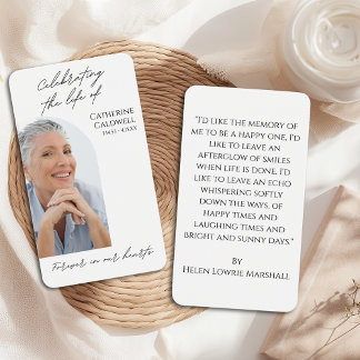 Minimalistische Feier der Foto-Gebetskarte