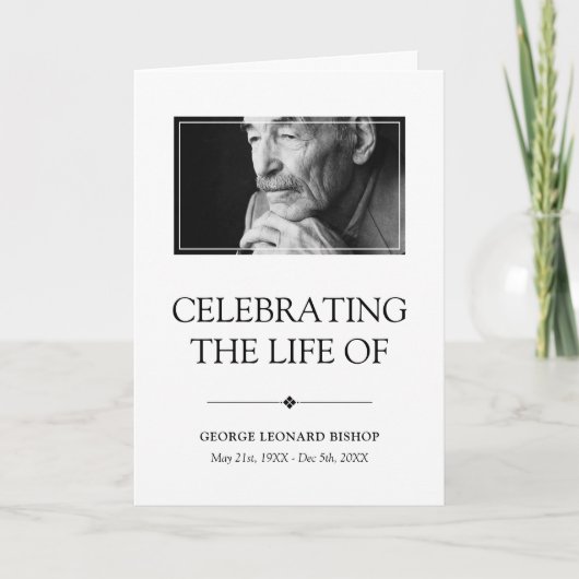 Minimalistische Feier des Programm (Vorderseite)