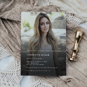 Minimalistische Feier zum Foto der Beerdigung Einladung