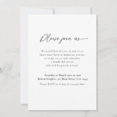 Minimalistische Feier zum Foto Einladung (Rückseite)