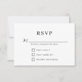 Minimalistische feierliche Hochzeit RSVP Karte (Vorderseite)