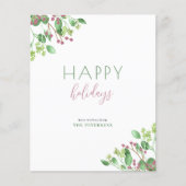 Minimalistische Feiertage Grußkarte (Vorderseite)