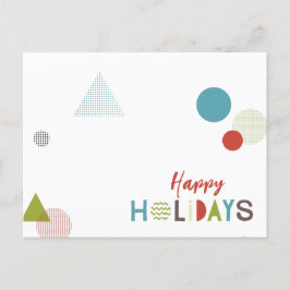 Minimalistische Feiertage mit geometrischer Geomet Postkarte