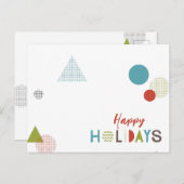 Minimalistische Feiertage mit geometrischer Geomet Postkarte (Vorne/Hinten)
