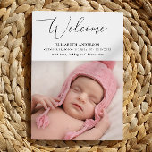 Minimalistische, feinfühlige Drehbabygeburt Ankündigung