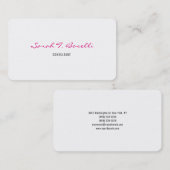 Minimalistische Feminine Elegante Modernes Berufli Visitenkarte (Vorne/Hinten)