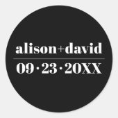 Minimalistische, fett-weiße Typografie Runder Aufkleber (Vorderseite)