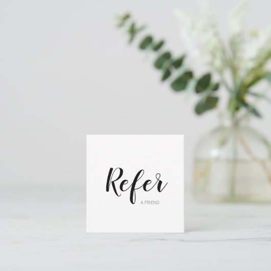 Minimalistische fette Beauty | Einen Freund kontak Empfehlungskarte (Stehend Vorderseite)