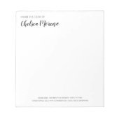 Minimalistische fette Beauty | Vom Schreibtisch Notizblock (Vorderseite)