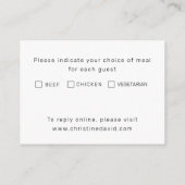 Minimalistische fette Buchstaben, einfache weiße R Begleitkarte (Rückseite)