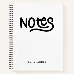 Minimalistische fette Handschrift Notizen Typograf Notizblock